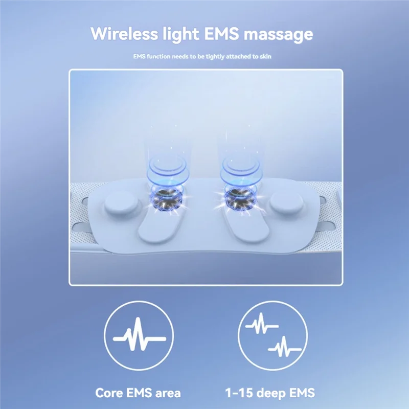 Wireless Ems Waist Massager Intelligent Timing Belt With Heat And Vibration Function Three-Mode Body Shaping Belt view 4