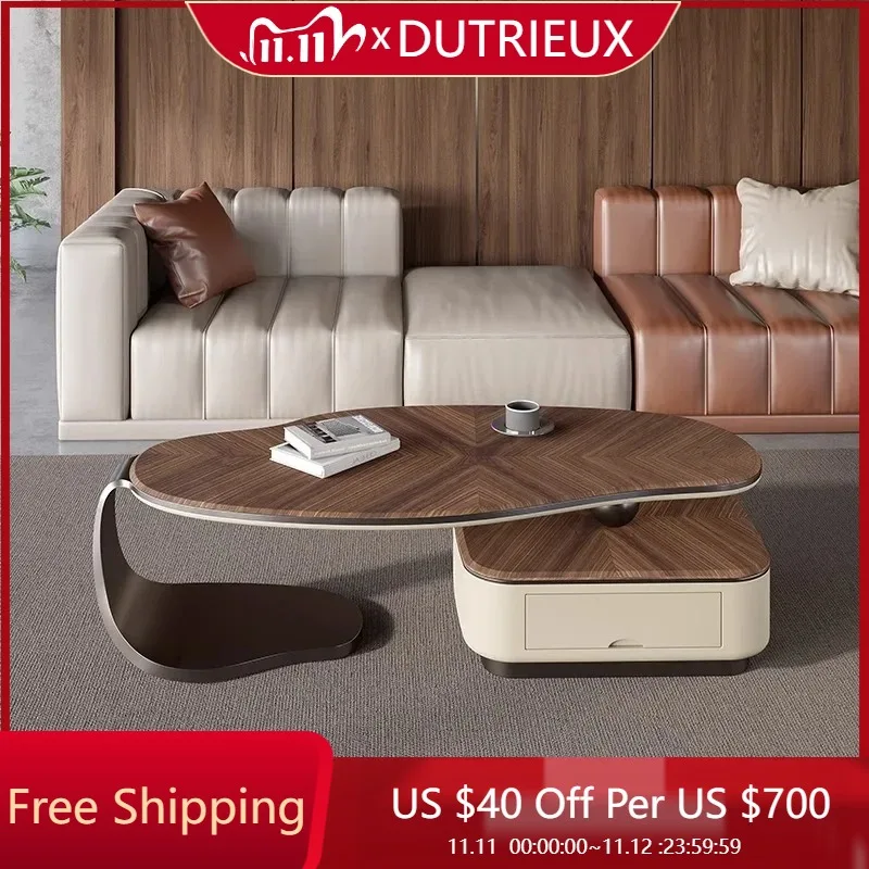 

Service Trendy Coffee Table Design Unique Italian Aesthetic Large Coffee Tables Storage Room Decor Mesas Bajas Home Furniture