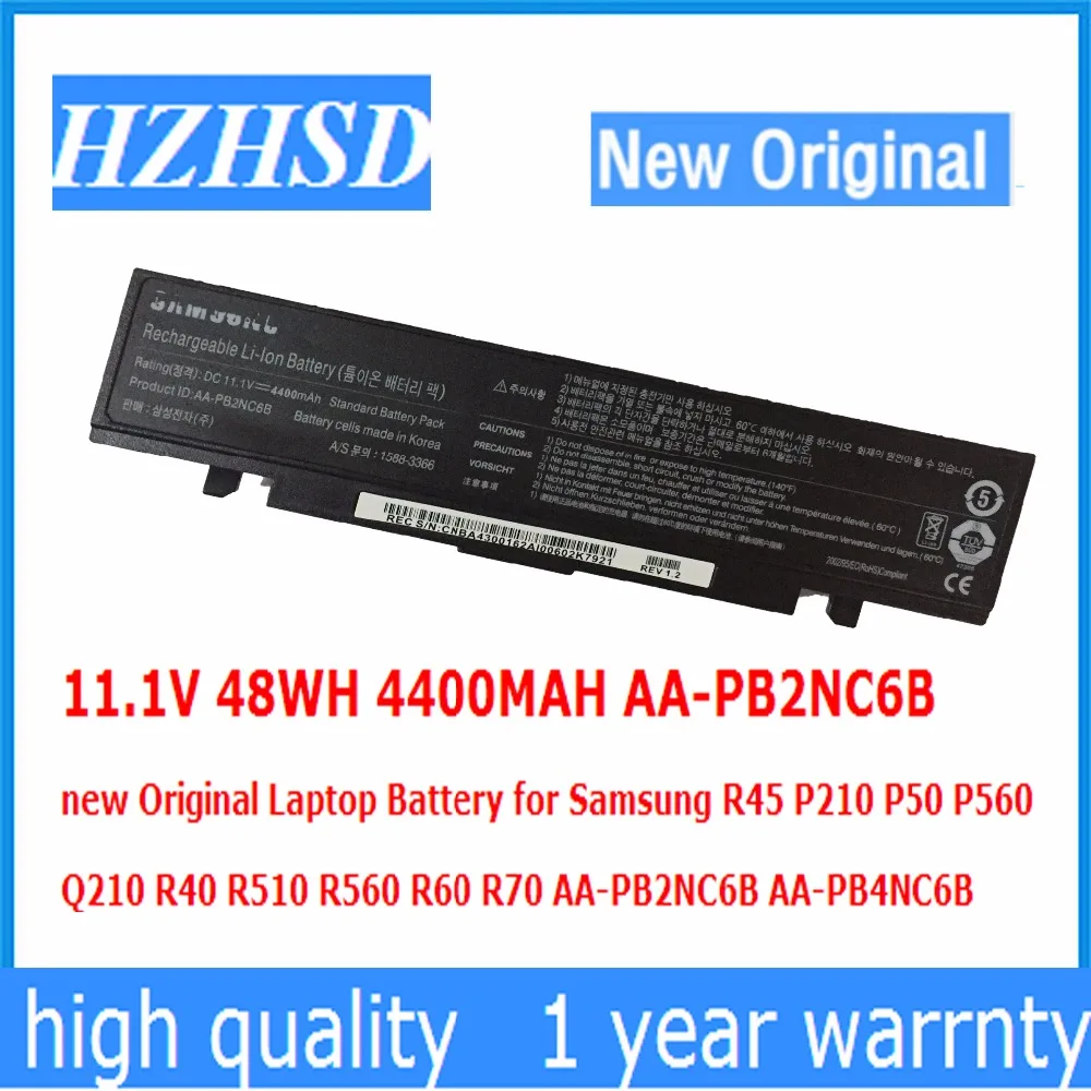 

11.1V 48WH 4400MAH AA-PB2NC6B new Original Laptop Battery for Samsung R45 P210 P50 P560 Q210 R40 R510 R560 R60 R70 AA-PB2NC6B