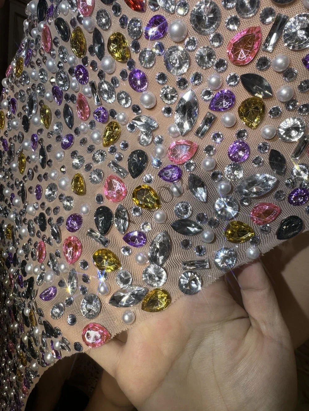 Роскошные вечерние платья со стразами для празднования дня рождения, сексуальное Сетчатое платье с высоким разрезом для фотосессии, одежда для выступления певицы, сцены