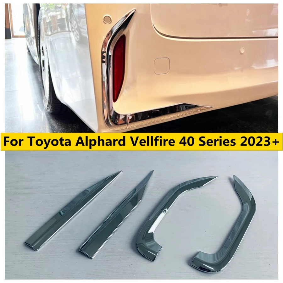 

Rear Fog Light Lamp Cover Trim Bumper Protector Decoration Strips For Toyota Alphard Vellfire 40 Series 2023 2024 Accessories