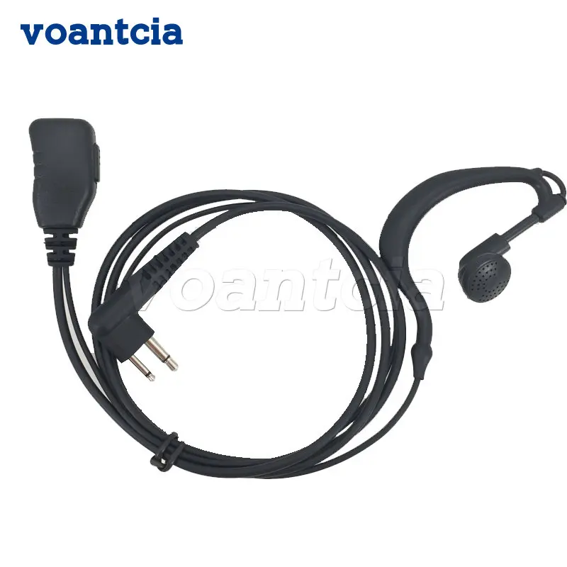 

2 Pin Acoustic Tube Earpiece with Remote Microphone PTT Headset for Motorola Radios GP88 GP300 CLS1110 Walkie Talkie Portable