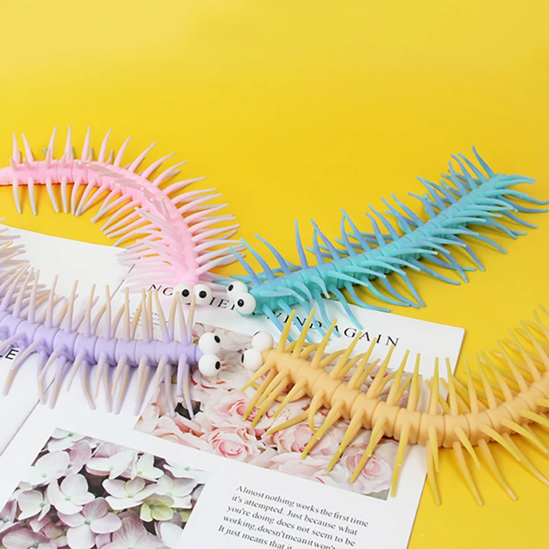 Fun Decompression Pull Centipede Vent Toys Stress Relief Rope Noodle Rope Novelty Stress Relief Scary Children Toys Party Gift