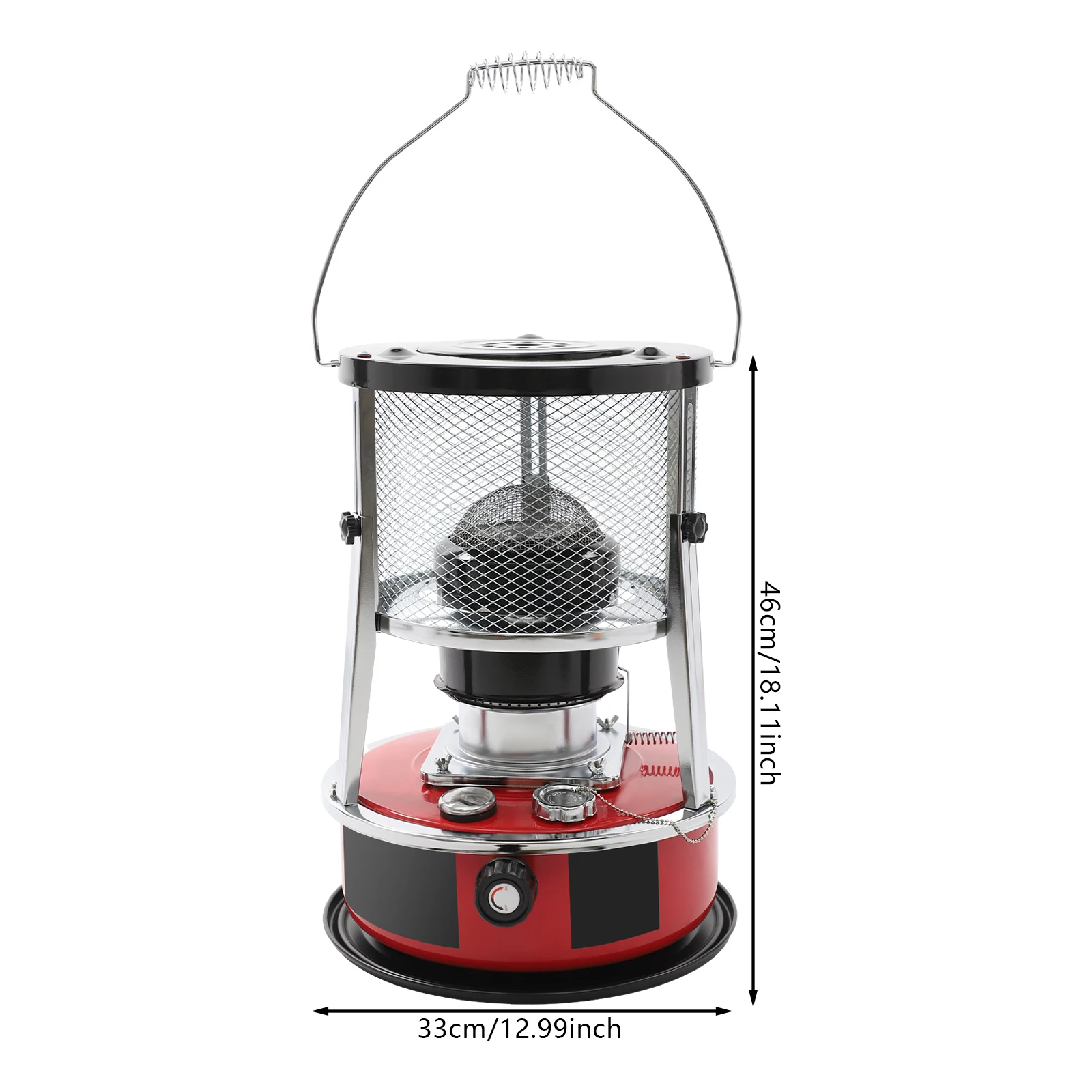 سخان الكيروسين المحمول الشتاء في الهواء الطلق سخان قابل للرفع 5.2L 8000BTU لصيد الأسماك على الجليد في الهواء الطلق المنزل الشواء
