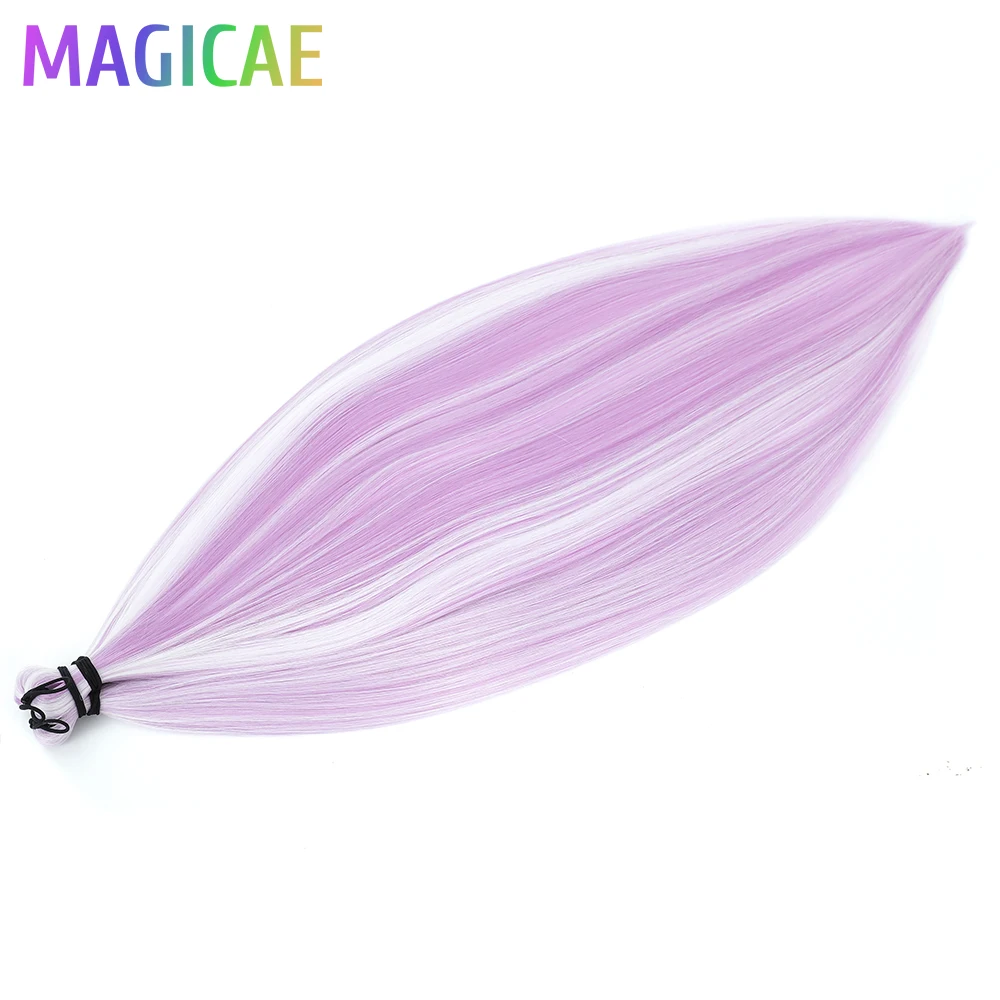 3 قطعة 28 بوصة 300 جرام أشقر الجليد أومبير قوس قزح تويست الكروشيه الضفائر الشعر التمديد ارتفاع درجة الحرارة حزم مستقيمة الاصطناعية #3