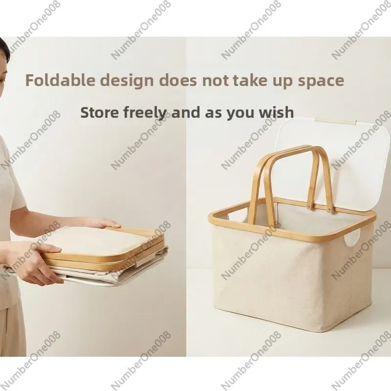 Kép 3: Foldable Ablakszövet tárolására basket， kemping Batyubál basket， Mosoda hamper， ruhák Gyermek- Szervező Loggia