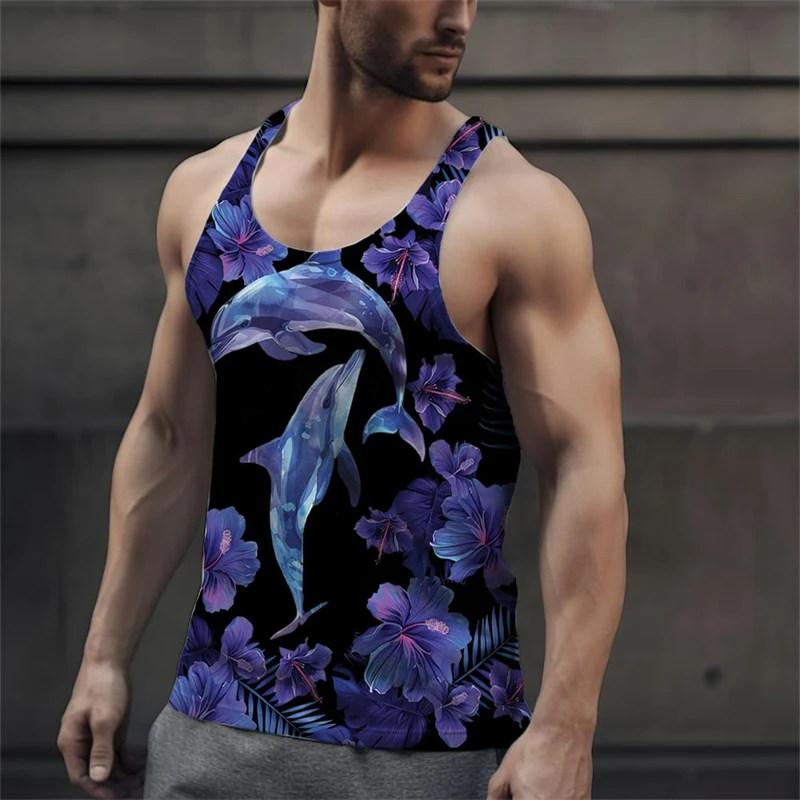 Kawaii Dolphins 3D Print Kids Tank Top Summer Fashion Casual Cartoons Vest Boy Girl Unisex Children's Clothing Tshirt Waistcoat