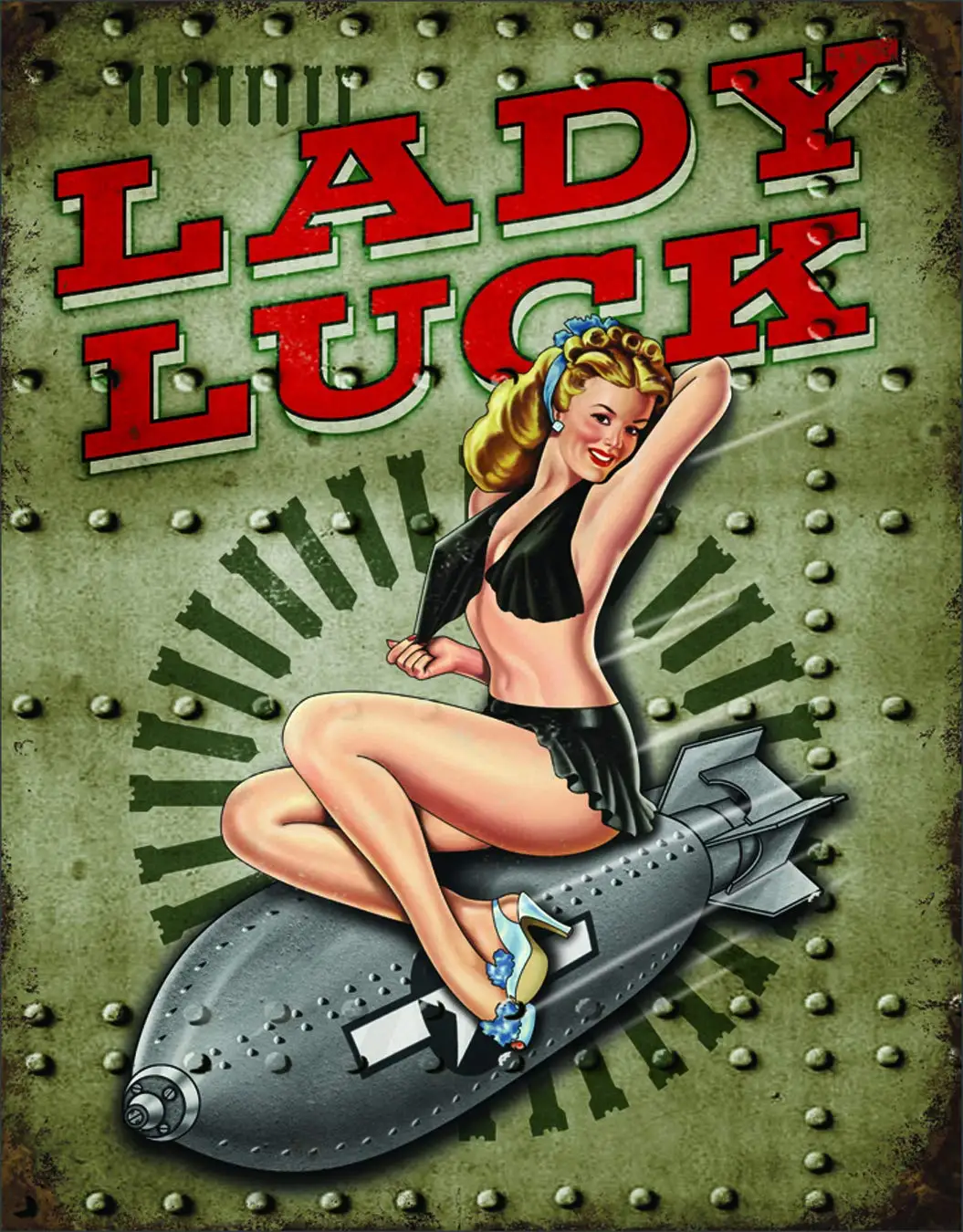 Desperate Enterprises Legends – Lady Luck Tin Sign USA Groãÿ New 40x31 cm S2174