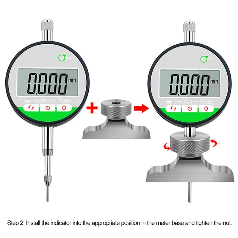 Imagem -05 - Indicador de Discagem Digital 012.7 mm Ip54 Toque Display Medidor de Profundidade Dial Profundidade Gage Base Acessório
