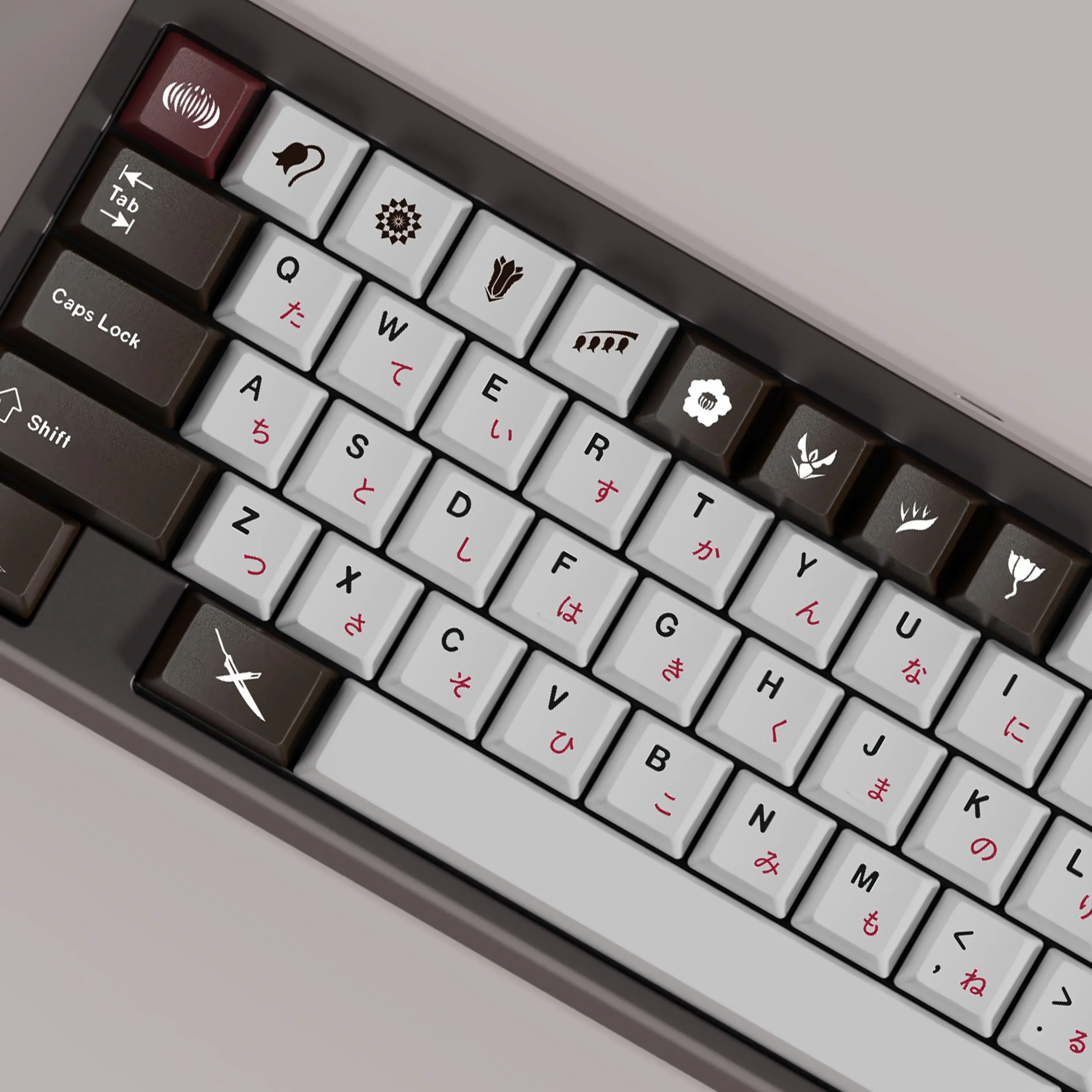 

Customized keyboard pbt sublimation original height keycap split space-Bleach
