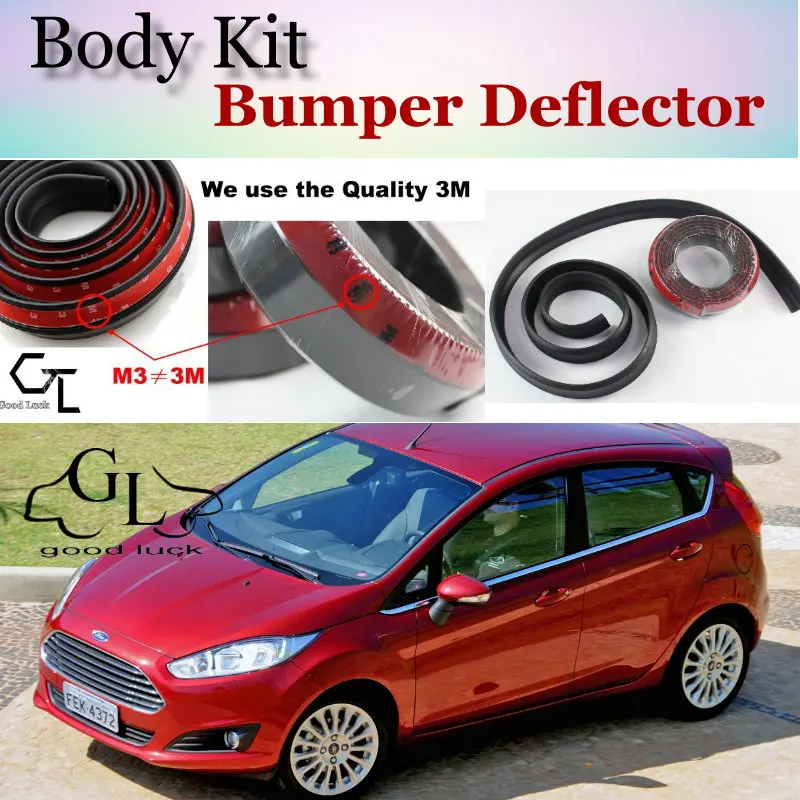 Bumper Lip Deflector Lips For Ford Fiesta / ST Front Spoiler Skirt For TopGear Fans Car View Tune / Body Kit / Strip