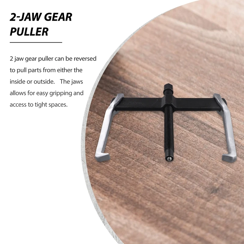 10 Inches 2-Jaw Gear Puller, Internal External For Removal Of Pulleys Flywheels Bearings & Gears