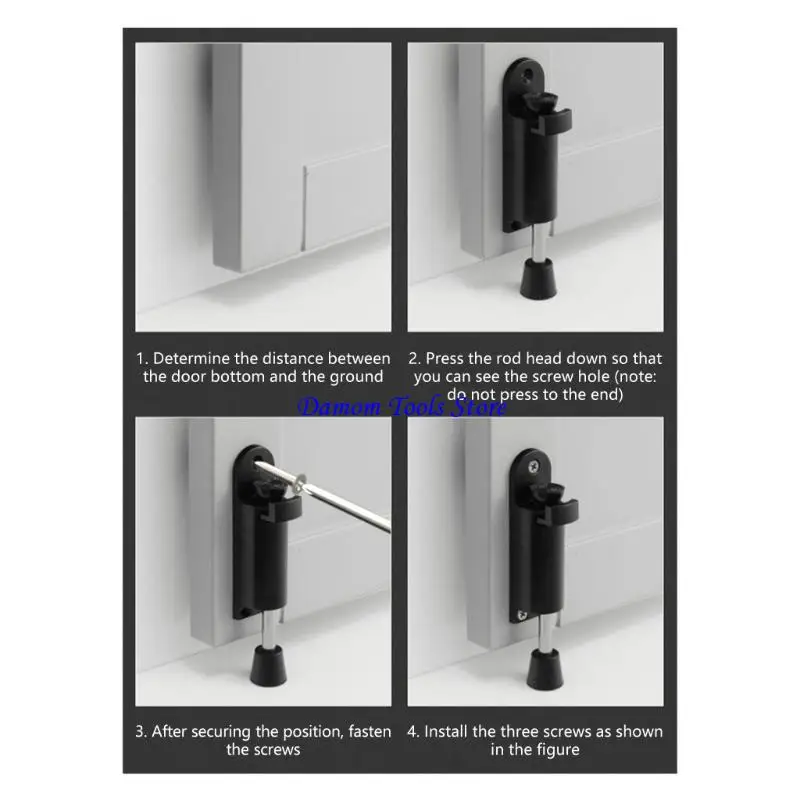 57BE 2pcs Sturdy Door Kickstands With Telescopic Spring For Stability Daily Use