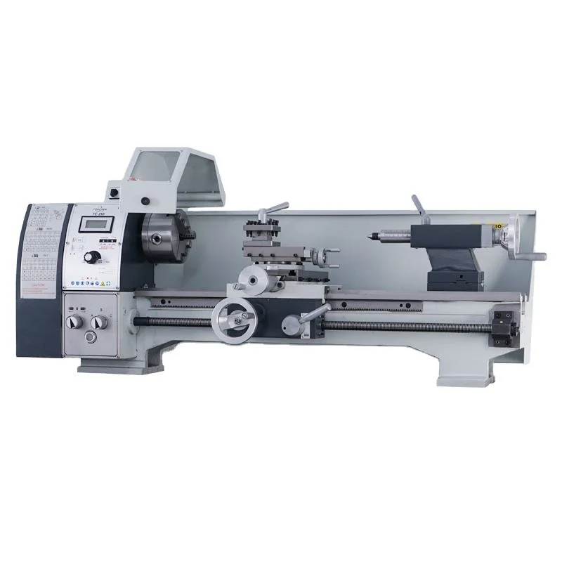

New Tongchen TC-250 Miniature Horizontal Metal Lathe BT40 Spindle Taper Manual Speed Change Chucks Precise Digital Display For