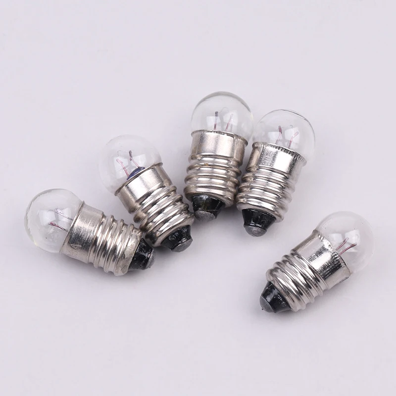 10 pezzi in miniatura rotondo 0.3A 2.5V piccolo cannone leggero per esperimento studentesco piccole lampadine perline