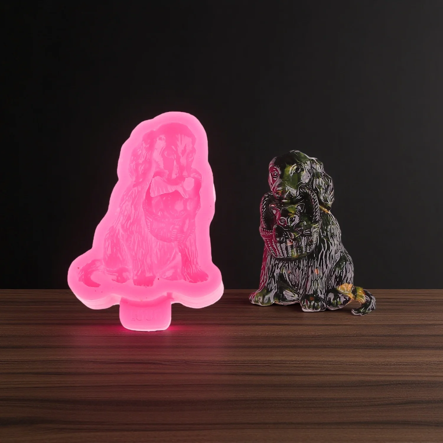 Silicone Dog Molds Fondant Craft Cake Candy Chocolate Sugarcraft Ice Pastry Baking Tool Soap Pekingese Mold