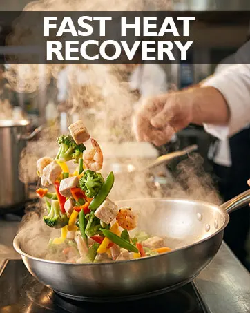 NESTIQEX commercial induction cooking for fast heat recovery in busy kitchens