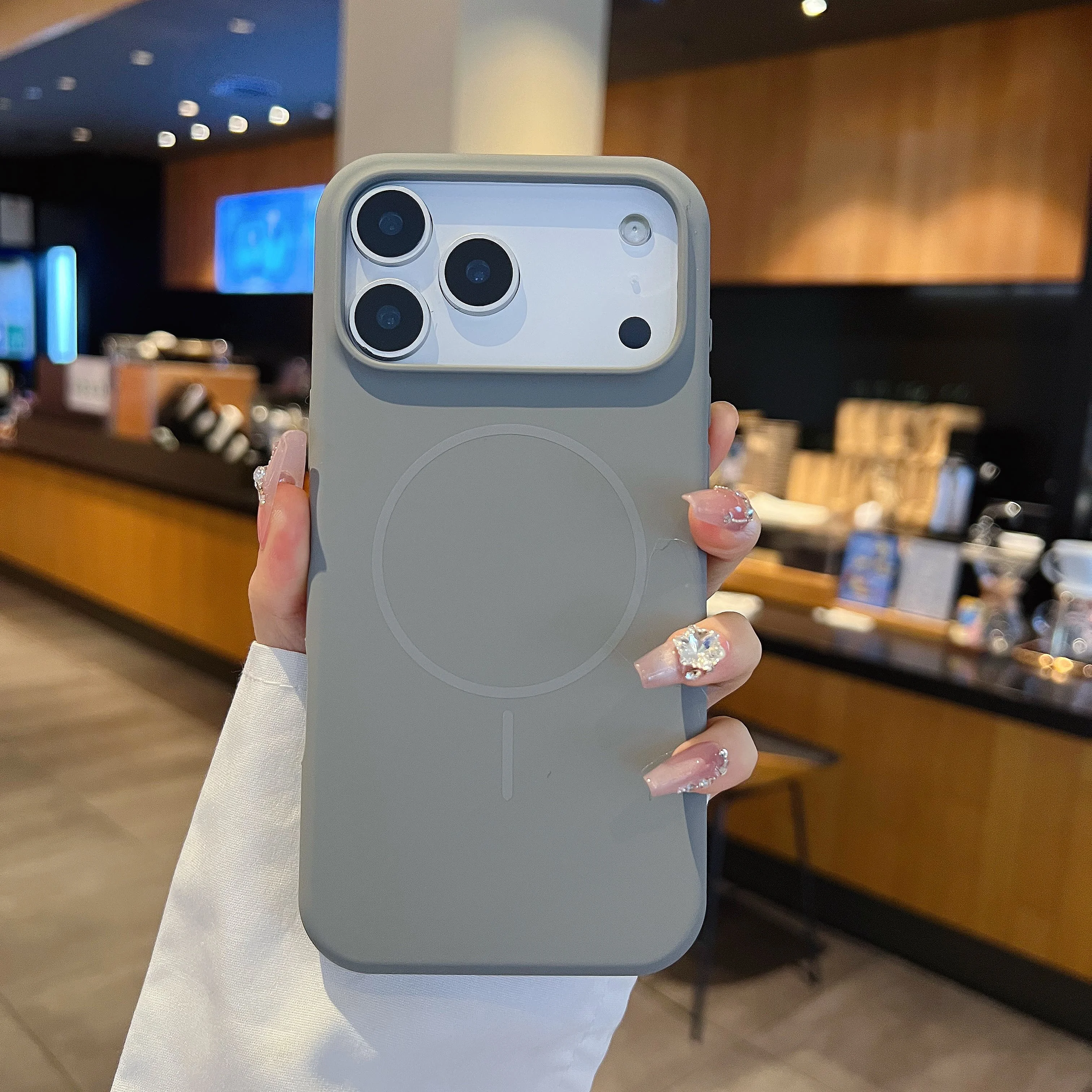 ซิลิโคนเหลวเดิมสําหรับMagsafeโทรศัพท์แม่เหล็กสําหรับiPhone 17 Air 16 E 15 14 13 12 Pro Max Plusไร้สายชาร์จฝาครอบ