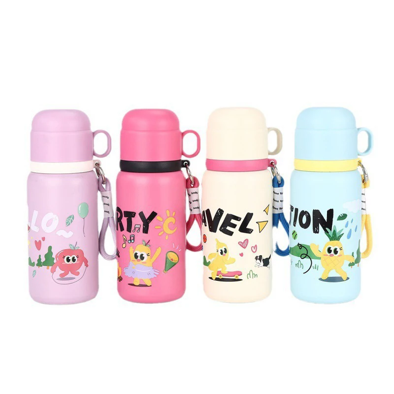 

Children's Cute Fun Graffiti Insulated Water Cup Portable 316 Stainless Steel with Lid Direct Drinking Cup for Kids
