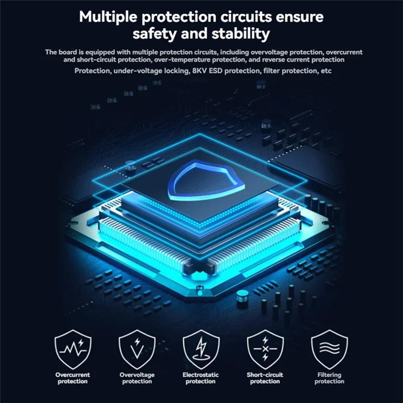 HUB USB Industrial, adaptador HUB de expansión de puertos USB 2,0 de 7 canales para Win11/10/8 Linux con adaptador de corriente de 5V