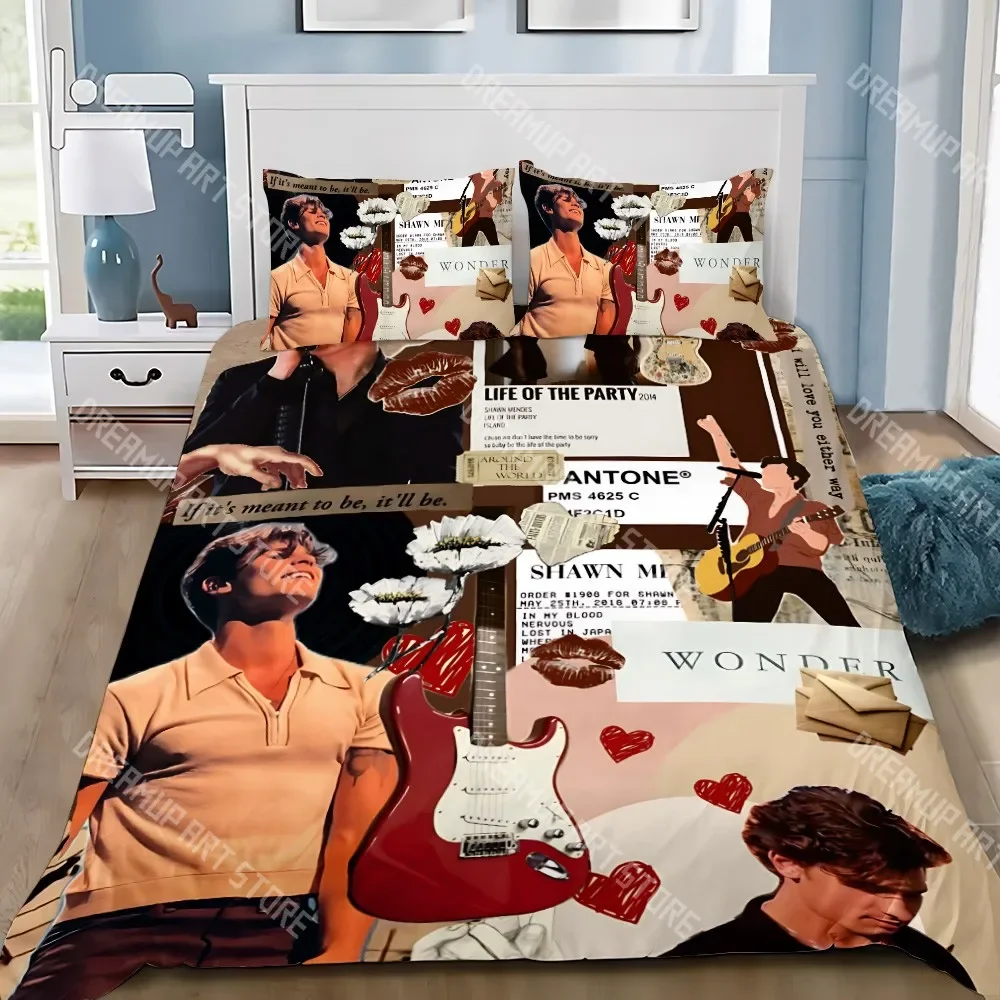 Duvet Cover Pillowcase Bedding Set Adult Boy S-Shawn M-Mendes Girl Bedroom Decoration Children Gift Single Double Large Size
