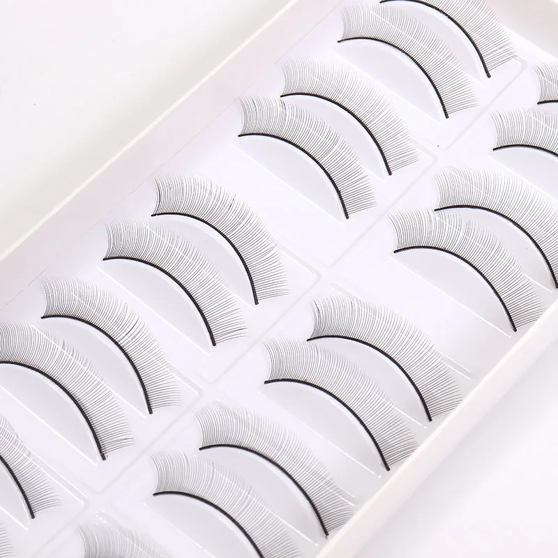 Handmade False Eyelashes for Beginners, Training Lashes, Eye Extension Tools, Practice Lashes, 10 Pairs/Set