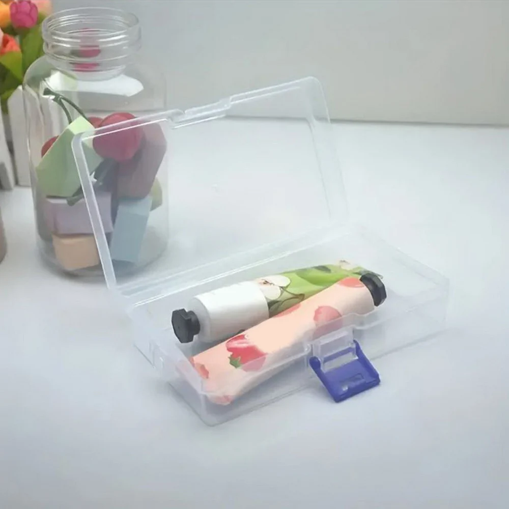 5PCS Storage Boxes Clear Sorted Storage Box Dustproof Sundries Organization Case Transparent Cosmetic Jewelry Storage Plastic