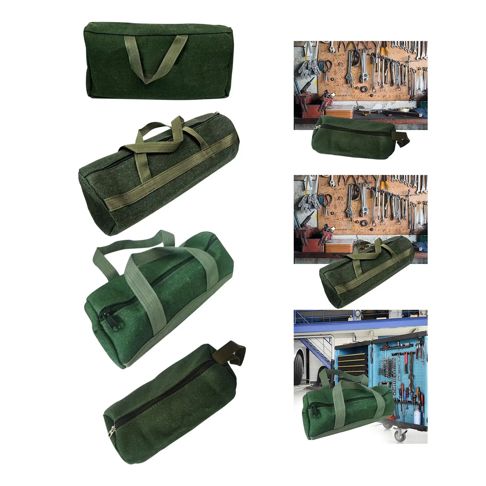 Tool Bag, Thick Canvas Bag, Zippered Instrument Case, Multi-functional Storage