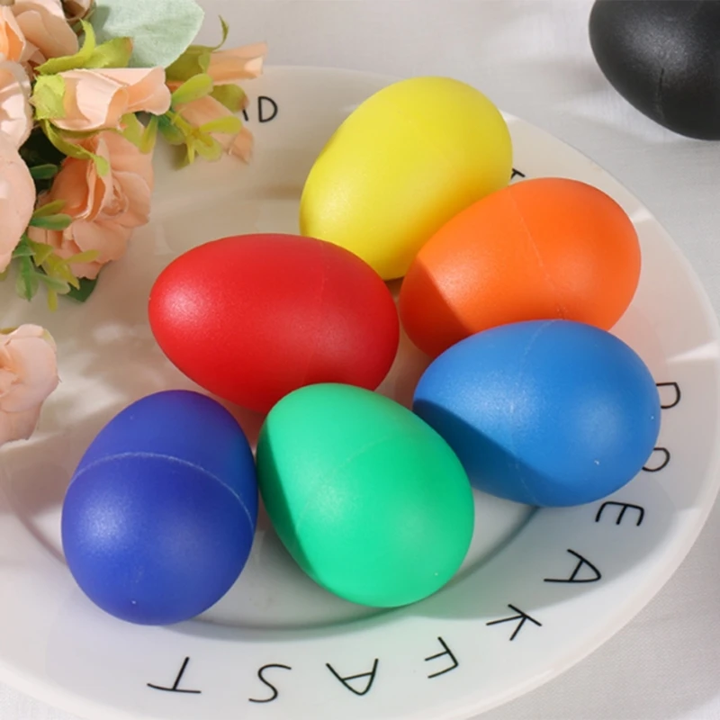 6Pcs Colorful Musical Eggs Shakers Instrument Toy for School Eggs Shakers Plastic Eggs Shakers Musical Eggs Shakers Set Kids Toy