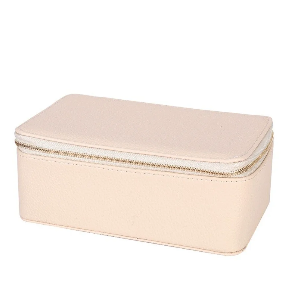 

Dustproof PU Jewelry Box Organizer PU Leather Jewelry Display Box with 12 Small Pouches Jewelry Storage Case