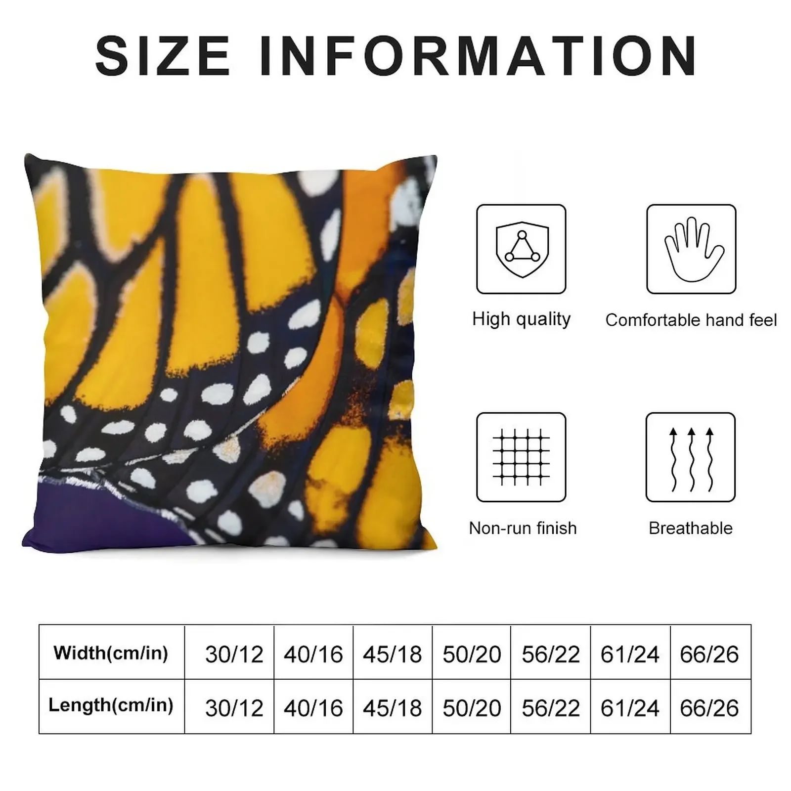 Monarch Lover Wing Detail Photograph Throw Pillow Sofa Covers For Living Room Cusions Cover pillow