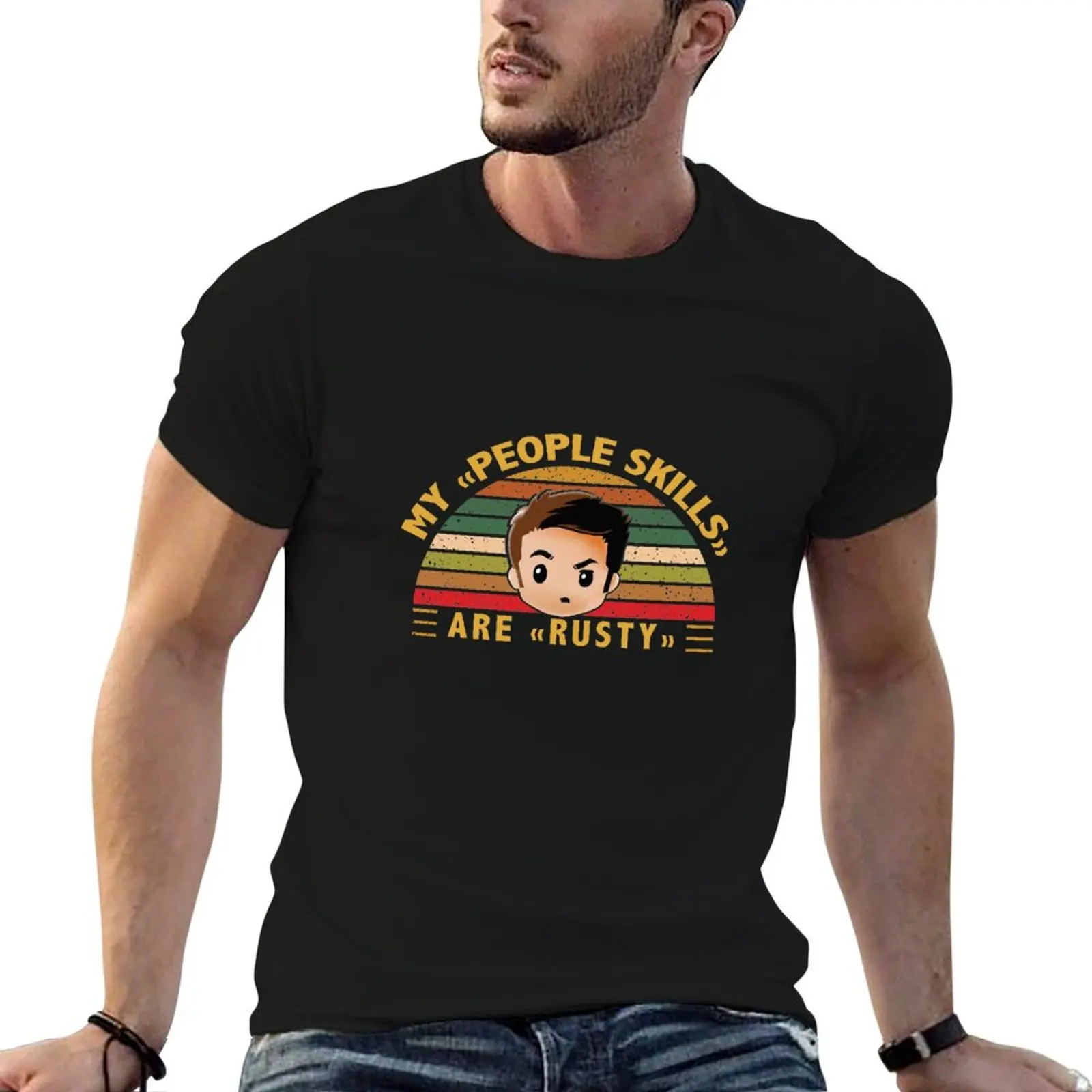 Mes comp Mohamedces Humaninsnica Rouillées Dr?le T-Shirt T-Shirt für Herren T-Shirts Baumwolle 100 % T-Shirt