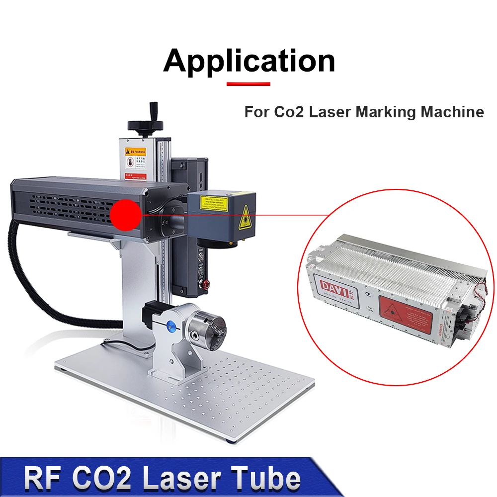 DIGRAY DAVI 35W Co2 RF moduł lasera D35 D35L 10.6um źródło lasera Co2 metalowa rura laserowa do maszyny do grawerowania i znakowania