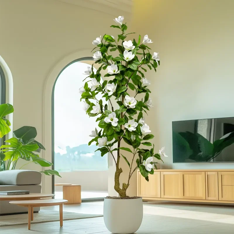 Wholesale China New Design Silk Branch Real Touch Indoor Outdoor Artificial Magnolia Tree Plastic Landscape Decoration