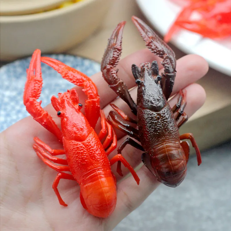 

1pcs Artificial Shrimp Fake Sea Food Model PVC Lobster Kitchen Photography Prop Restaurant Window Display Home Decor Accessories
