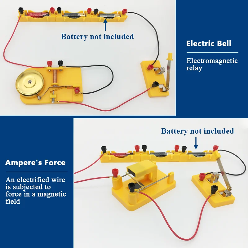 Imagem -03 - Avançado Kit de Experiências Eletromagnéticas Laboratório de Física Bell Elétrico Motor de Indução Eletromagnética Gerador Força de Ampere