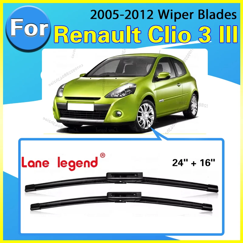 

Для Renault Clio 3 III хэтчбек передние щетки стеклоочистителя 2005-2012 2007 2010 2011 ветровое стекло аксессуары 24 "+ 16"