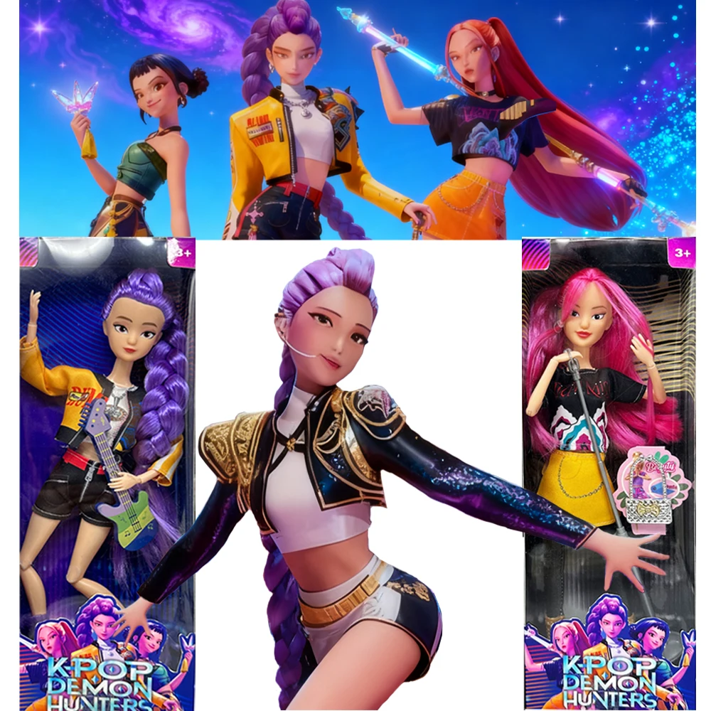 

HOT Doll Toys Kpop Demon Hunters Action Figure Toy Rumi Mira Zoey Beautiful Princess Baby Girl Dolls Plastic DIY Toy for Girls