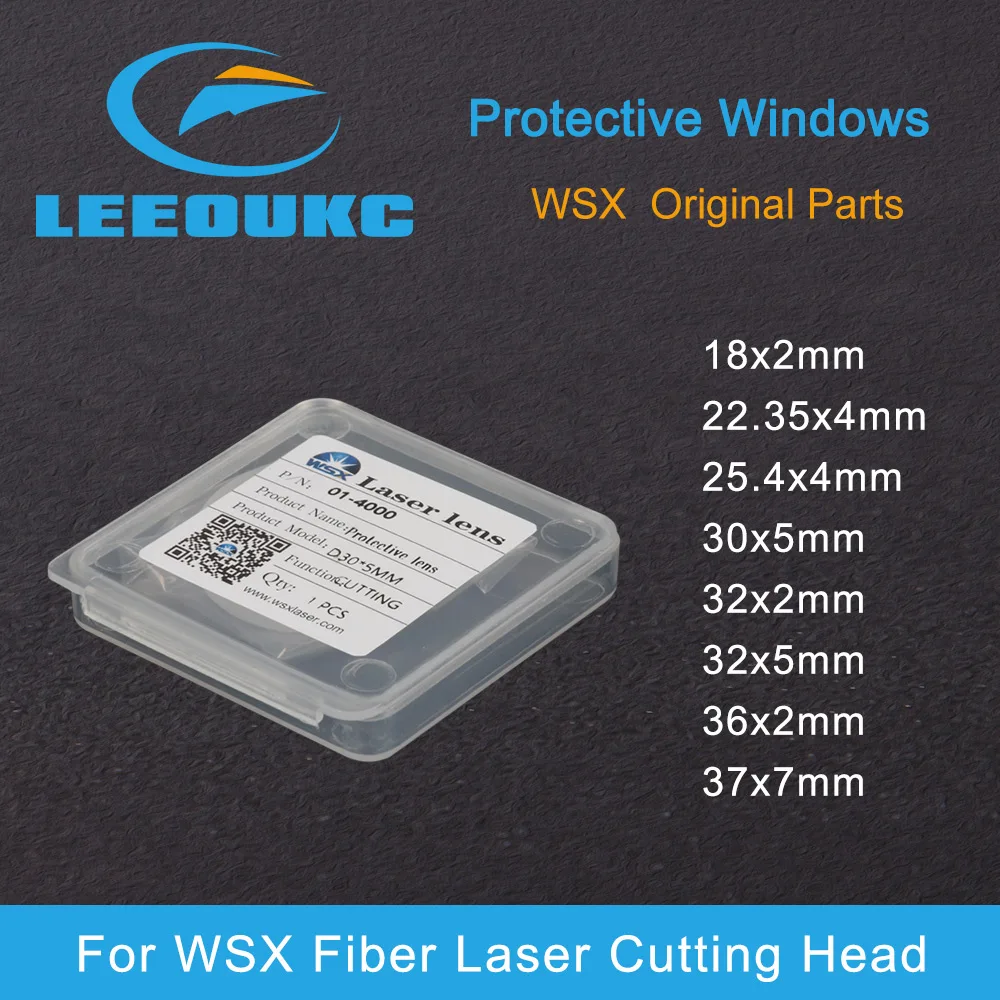 

WSX Original Protective Windows 18*2/30*5/25.4*4/37*7 Protective Lens 0-6kW Optical Lens for WSX Laser ND18 NC12 NC30 NC60