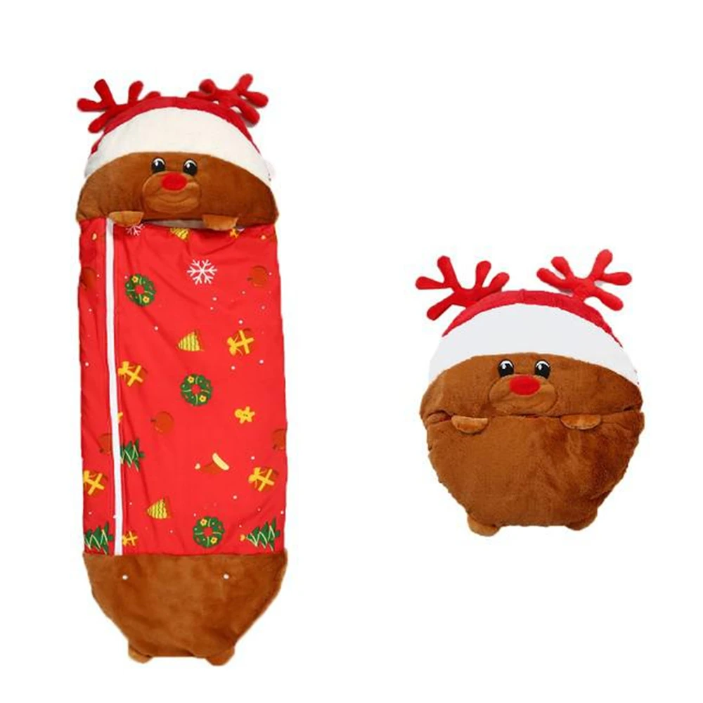 Kids Sleeping Bag Children's Animal Sleep Sack Boys Girls Cartoon Plush Doll Baby Pillow Soft Lazy Sleepsacks For Birthday Gift