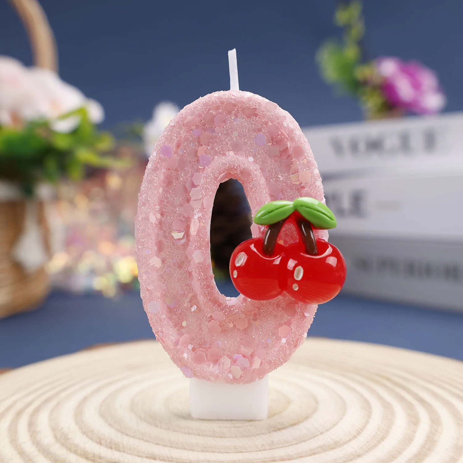 Powdered Sugar Number Candles, Realistic Red Cherry Birthday Candles, Festival Commemorative Candles, Party Gifts