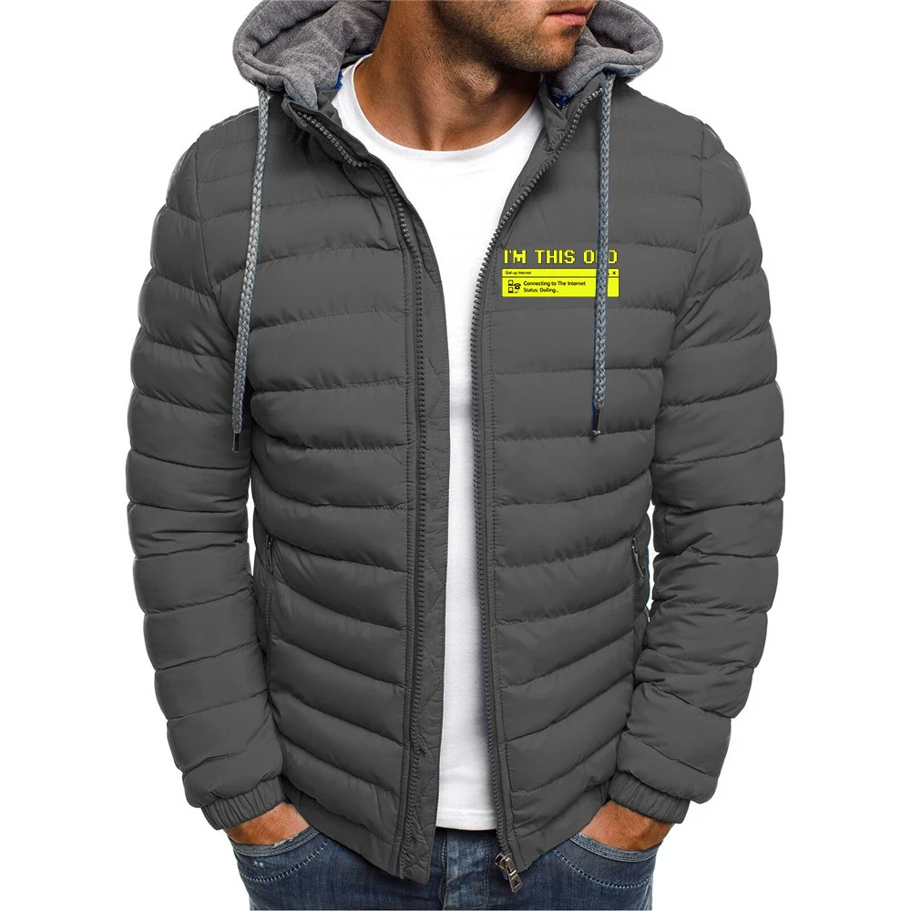 Computer 90s Programmer PC Nerd Geek  Men's Korean Style Trendy Short Jacket Young Men's Cotton Jacket Men's Winter Top Hoodies
