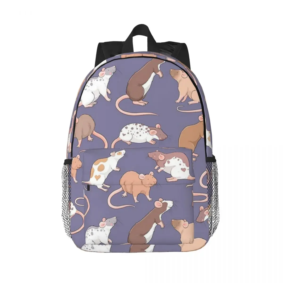 

Cute Rattie Rats Against A Slate By Whimsicolourart Backpacks Teenager Bookbag Students School Bags Laptop Rucksack Shoulder Bag