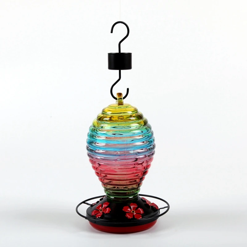 Bird Waterer Bird Feeder Anti-Ant Hook Stained Glass Feeder Suitable For Outdoor Hanging