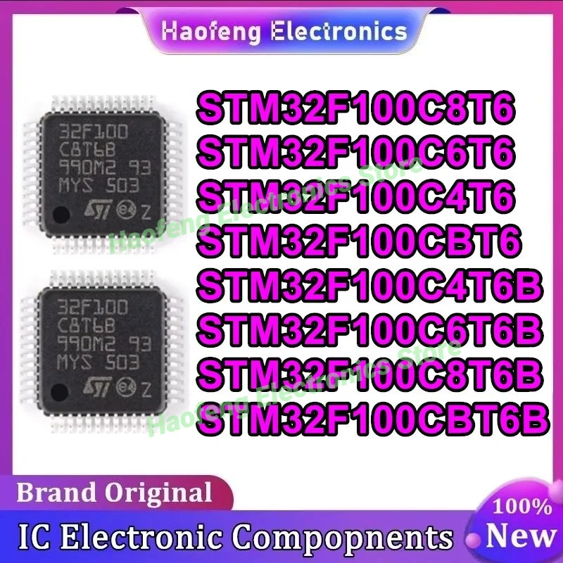 

5 шт STM32F100C8T6 STM32F100C6T6 STM32F100C4T6 STM32F100CBT6 STM32F100CBT6B STM32F100C4T6B STM32F100C6T6B STM32F100C8T6B Новый