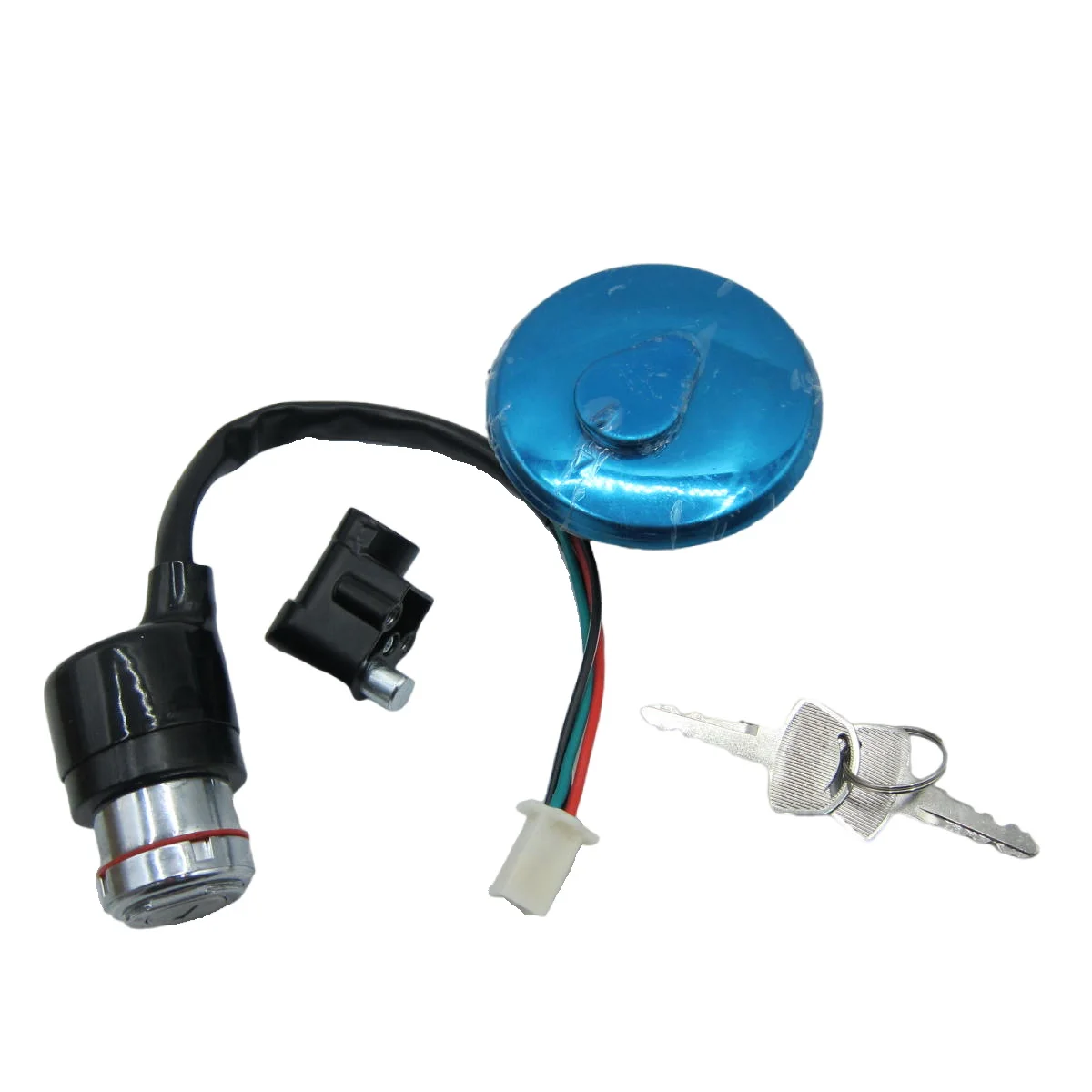 Motorcycle Ignition Switch Kit Fuel Gas Cap Tank Cover Lock Key for Suzuki GN125