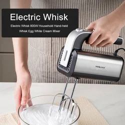 800W elektryczny mikser do żywności o dużej mocy blender do ciasta trzepaczka do jajek spiralna trzepaczka mikser do kremu do domowych narzędzi kuchennych