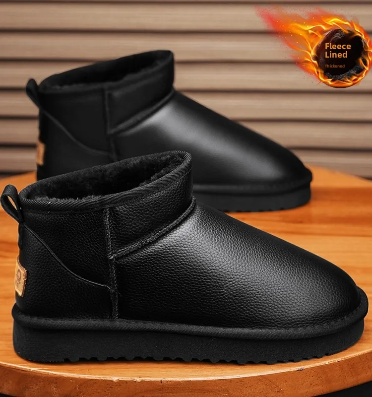 bottes-d'hiver-pour-hommes-du-nord-est-doublees-de-fourrure-en-coton-matelasse-impermeables-antiderapantes-courtes-noires-chaudes-confortables-et-tendance