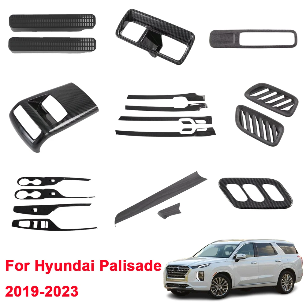 

For Hyundai Palisade 2019 2020 2021 2022 2023 ABS Dashboard Trim Front Air Condition Outlet Frame Armrest Vent Gear Seat