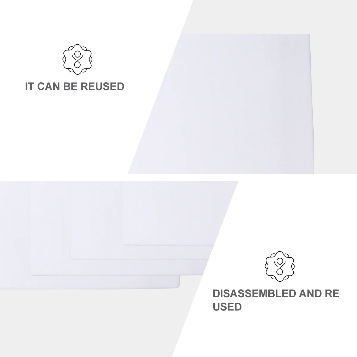 

4Pcs Whiteboard Dry Erase Reusable Notepad Self-Stick Notes for Office School Fridge Door Window Surface